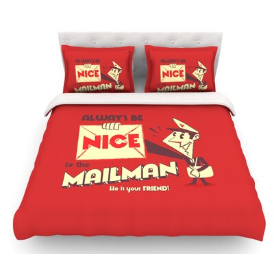 Be Nice To The Mailman By Roberlan Featherweight Duvet Cover East