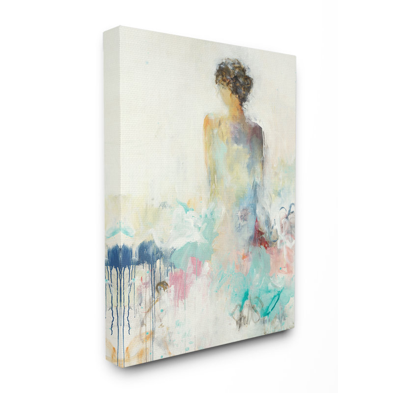 Ebern Designs Soft Textured Figural Woman Portrait Painting Print On Canvas Reviews Wayfair