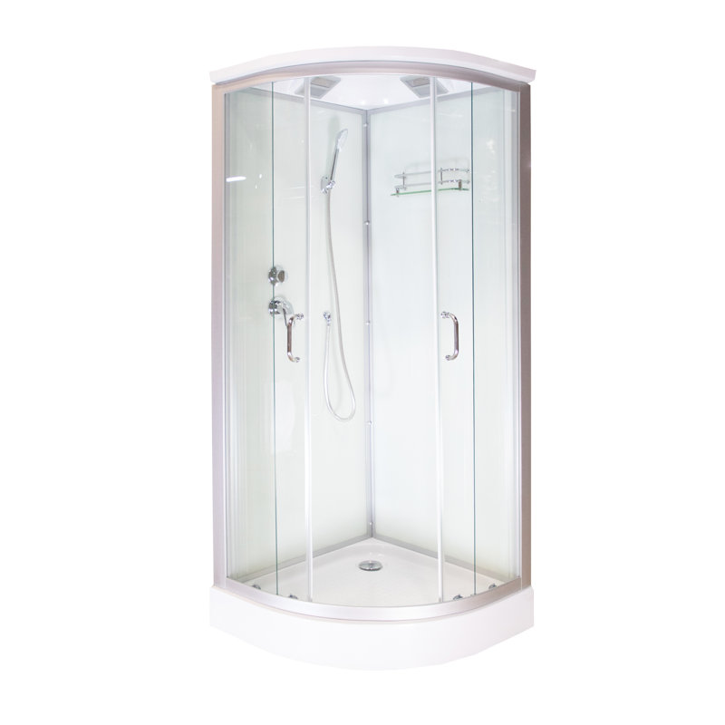 Royal Home Showers 32 X 86 Round Sliding Shower Enclosure With Base Included Reviews Wayfair