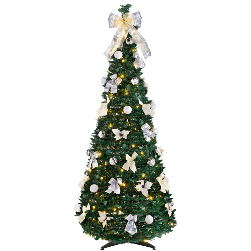 The Seasonal Aisle Pre-Lit Pop Up Decorated 6ft Green Artificial