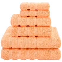 Pack of 6 Egyptian Cotton Guest Towels Bedding Heaven Guest Towels ORANGE