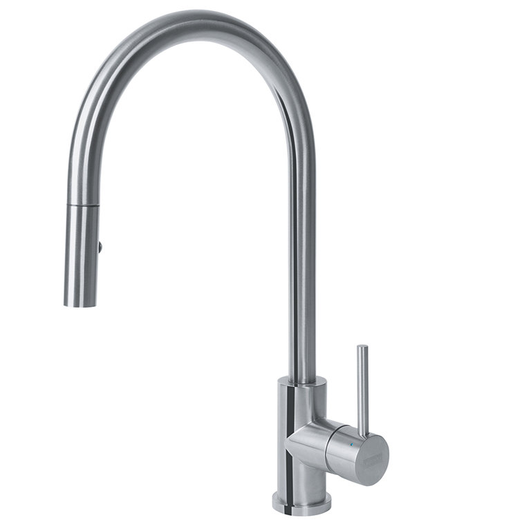 Pull Down Single Handle Kitchen Faucet with Side Spray
