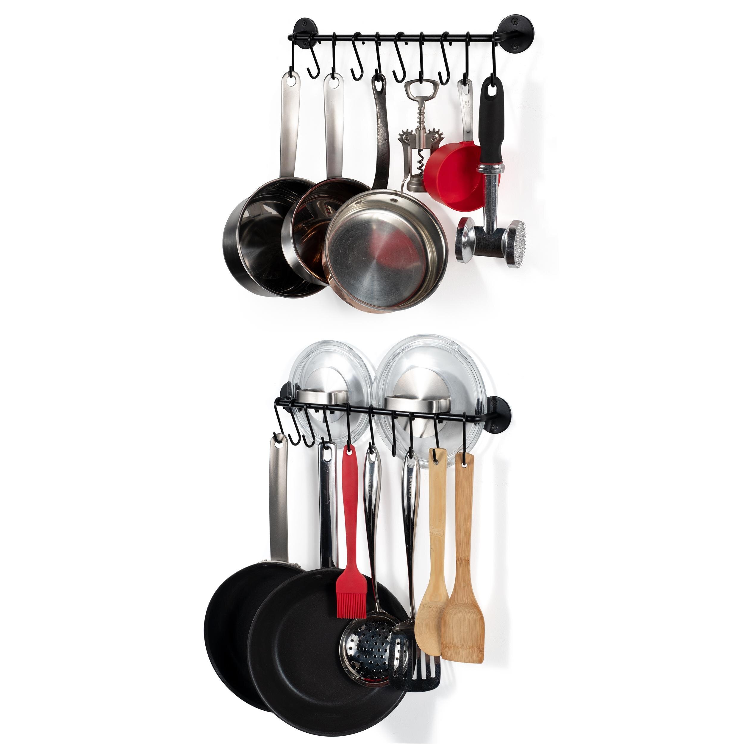 Prep & Savour Wall Mounted Pot Rack & Reviews | Wayfair