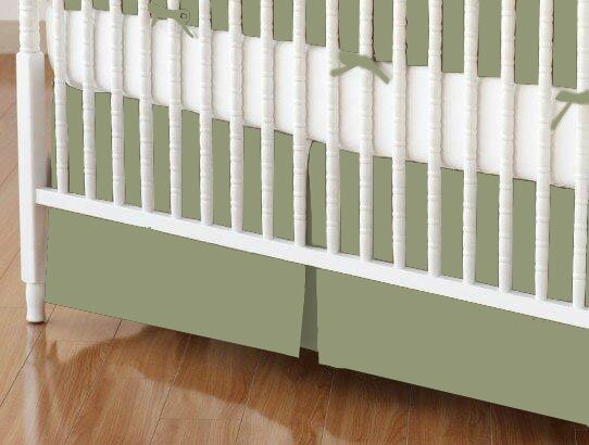 green crib skirt