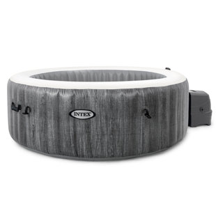 Intex 4 - Person 140 - Jet Vinyl Round Inflatable Hot Tub in Gray