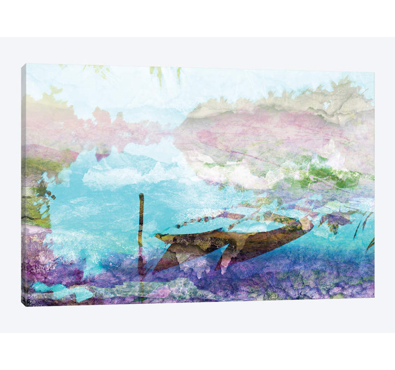 East Urban Home Blue Boat Dock By Katrina Jones Graphic Art