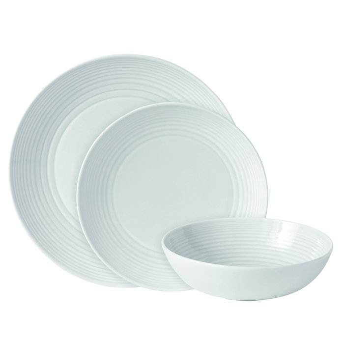 Gordon Ramsay Maze White 12 Piece Dinnerware Set Service For 4