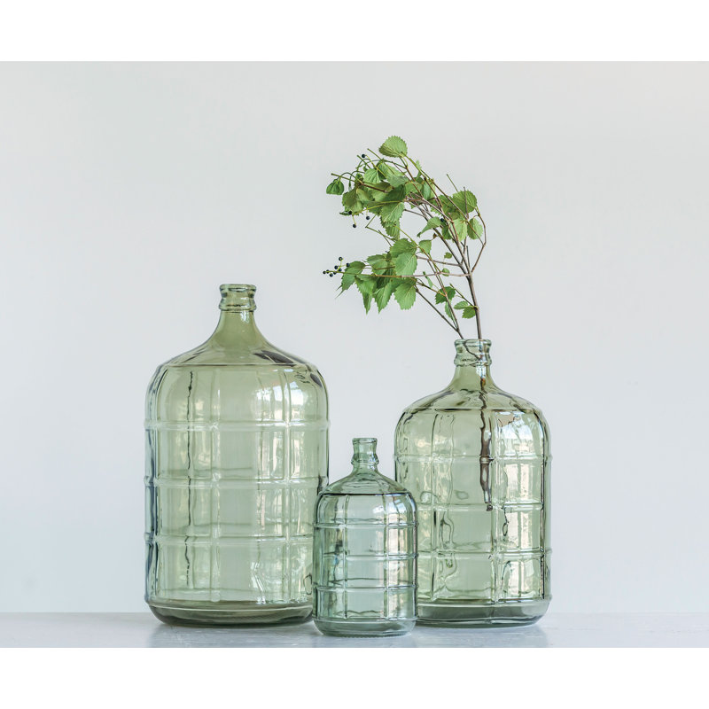 Meaux Green Glass Decorative Bottles