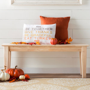 Eat Turkey Plaid Lumbar Pillow