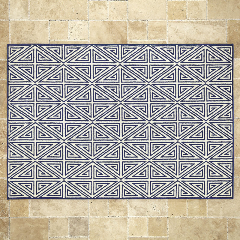 Birch Lane™ Navy Indoor/Outdoor Area Rug & Reviews | Birch Lane Birch Lane™ Navy Indoor/Outdoor Area Rug & Reviews | Birch Lane