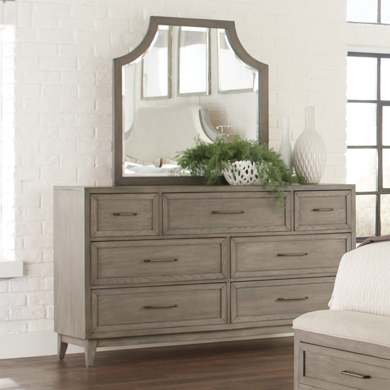 Bangor Chet 7 Drawer Double Dresser With Mirror Reviews Joss