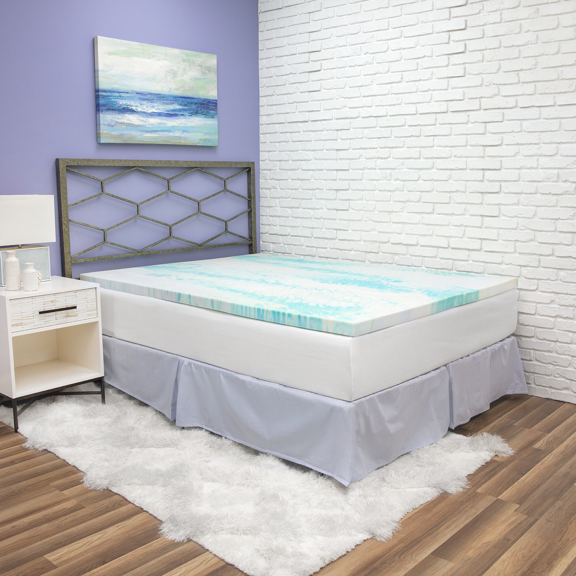 Biopedic Swirl 2 Gel Memory Foam Mattress Topper Reviews Wayfair