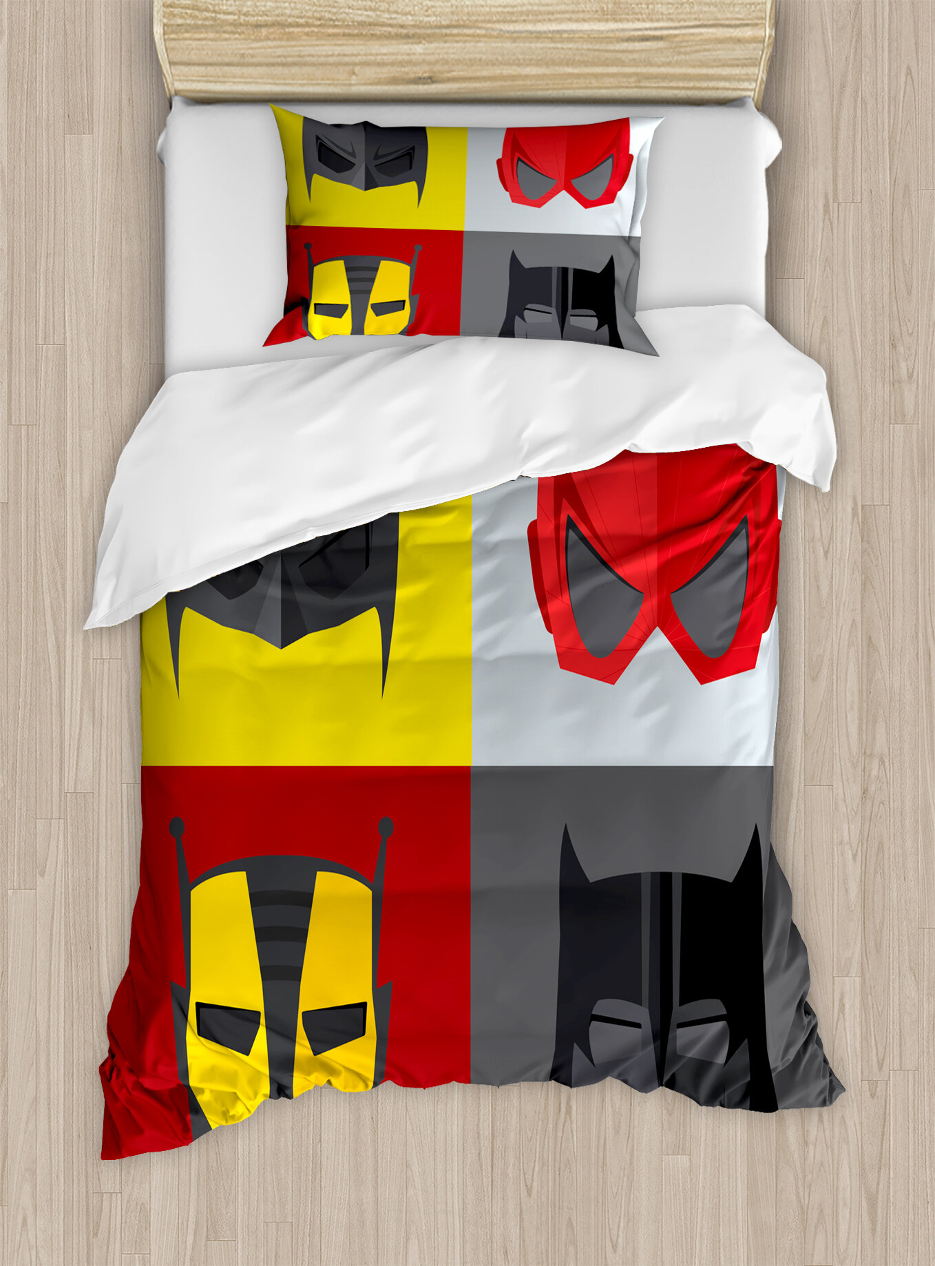 East Urban Home Superhero Masks Duvet Cover Set Wayfair