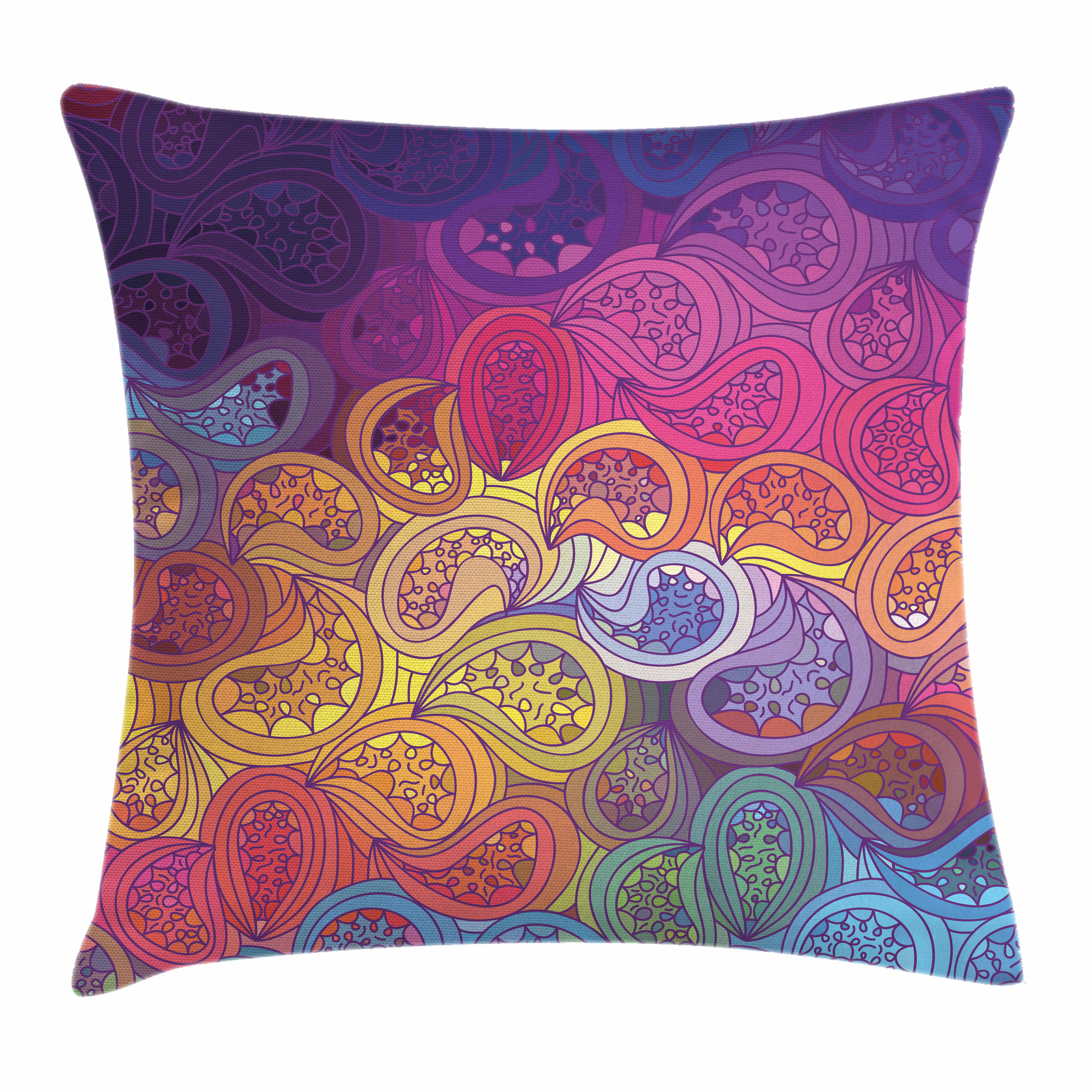Ambesonne Abstract Leaf Shaped Wavy Boho Pillow Cover Wayfair