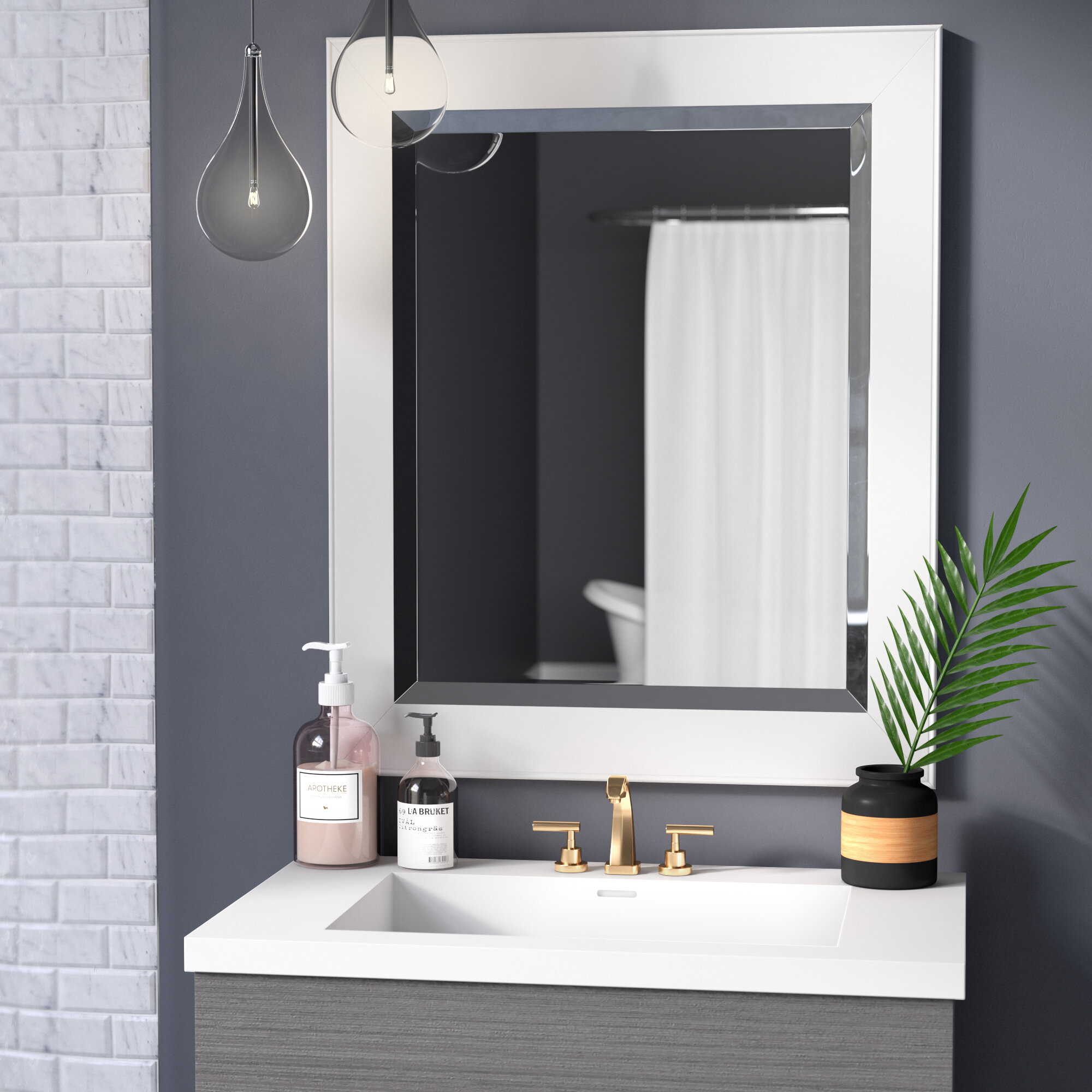 Ivy Bronx Covarrubias Bathroom Vanity Wall Mirror Reviews Wayfairca
