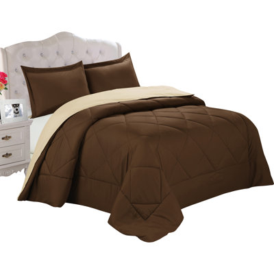 Andover Mills Quintal 3 Piece Reversible Comforter Set Size King
