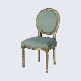 Larghetto Velvet Upholstered King Louis Back Side Chair In Apple Green By Kelly Clarkson Home