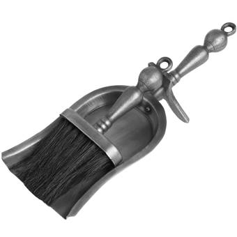 Symple Stuff Pewter 2 Piece Cast Iron Fireplace Tool Set Wayfair