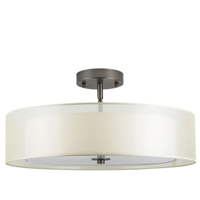Wade Logan Broach 3 Light Semi Flush Mount Finish Bronze
