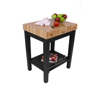 American Heritage Prep Table with Butcher Block Top