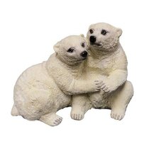Polar Bear cast figurine Hand painted  1.25 inch x 1.5 great collectible figure 