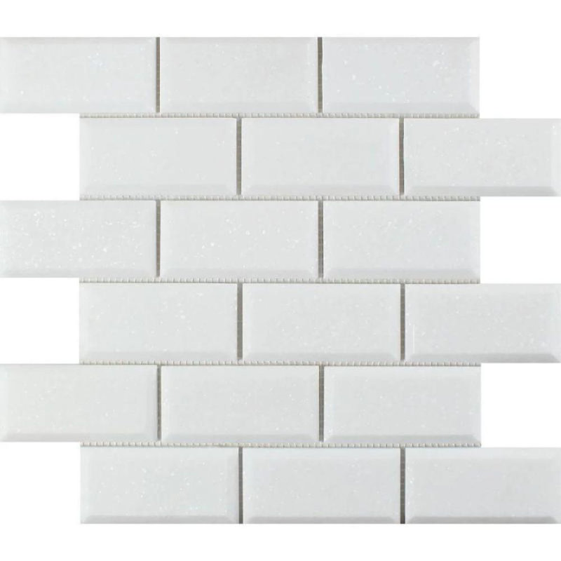 Tile & Mosaic Depot 2" x 4" Marble Brick Joint Mosaic Wall ...