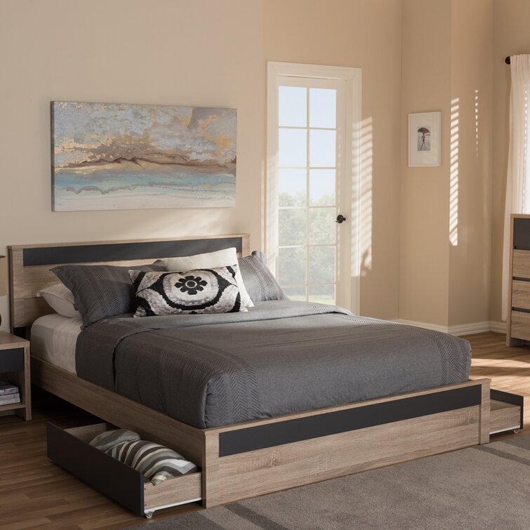 Latitude Run® Jamie Queen Storage Platform Bed Wayfair Canada