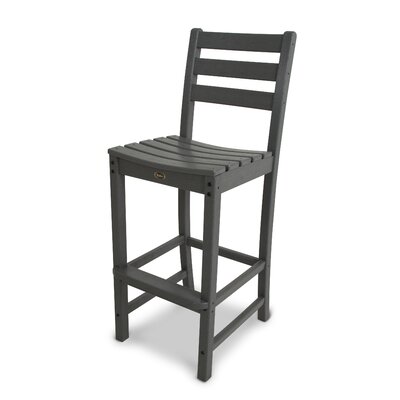 Monterey Bay 47 Patio Bar Stool With Cushion Trex Outdoor Frame Finish Stepping Stone Fabric Navy