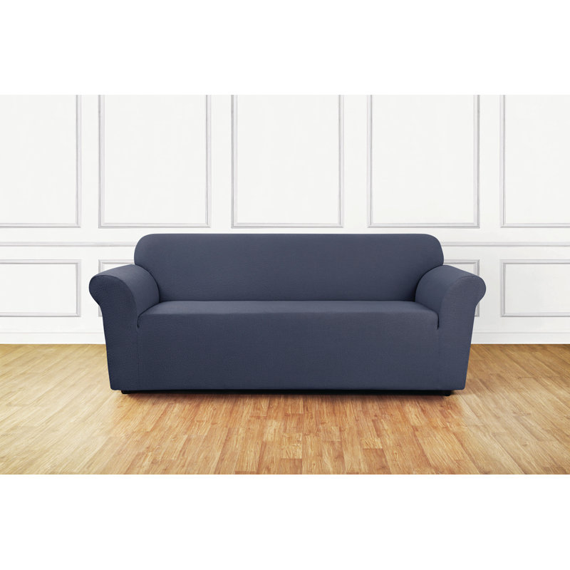 Sure Fit Stretch Delicate Leaf Box Cushion Sofa Slipcover Sure Fit Stretch Delicate Leaf Box