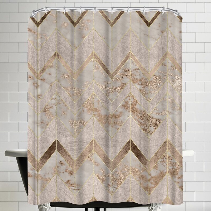 rose gold shower curtain hooks