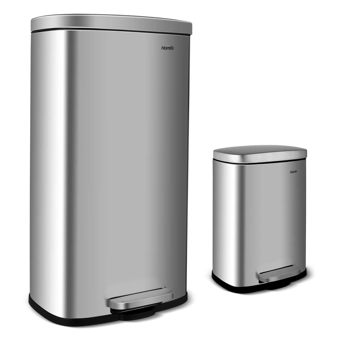 Trash Can Trash Trash Can Stainless Steel Trash Separator Recycling Pedal Bin Kitchen