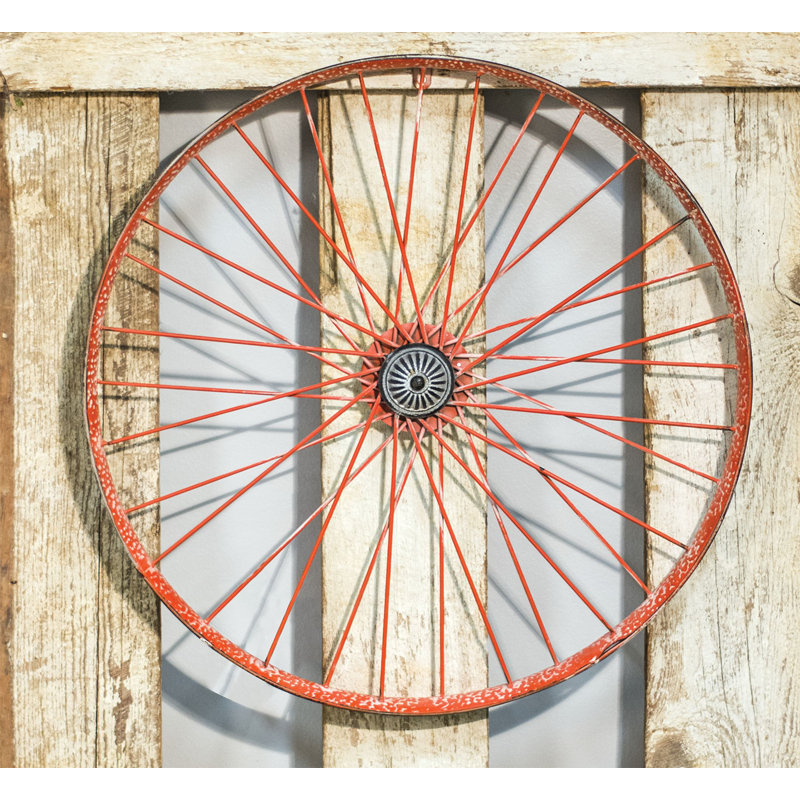 Williston Forge Metal Wagon Wheel Wall Decor Reviews Wayfair