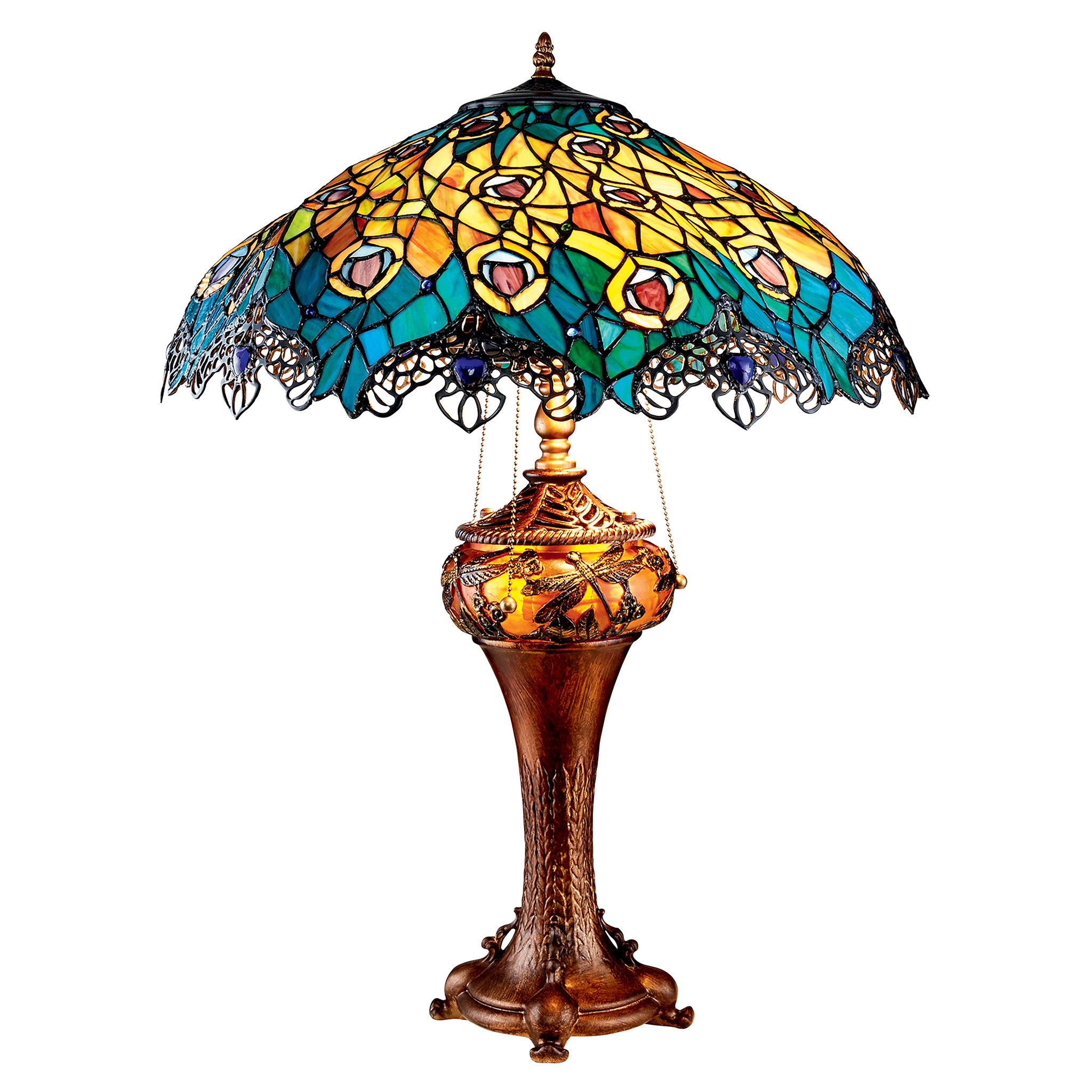 feather side lamp