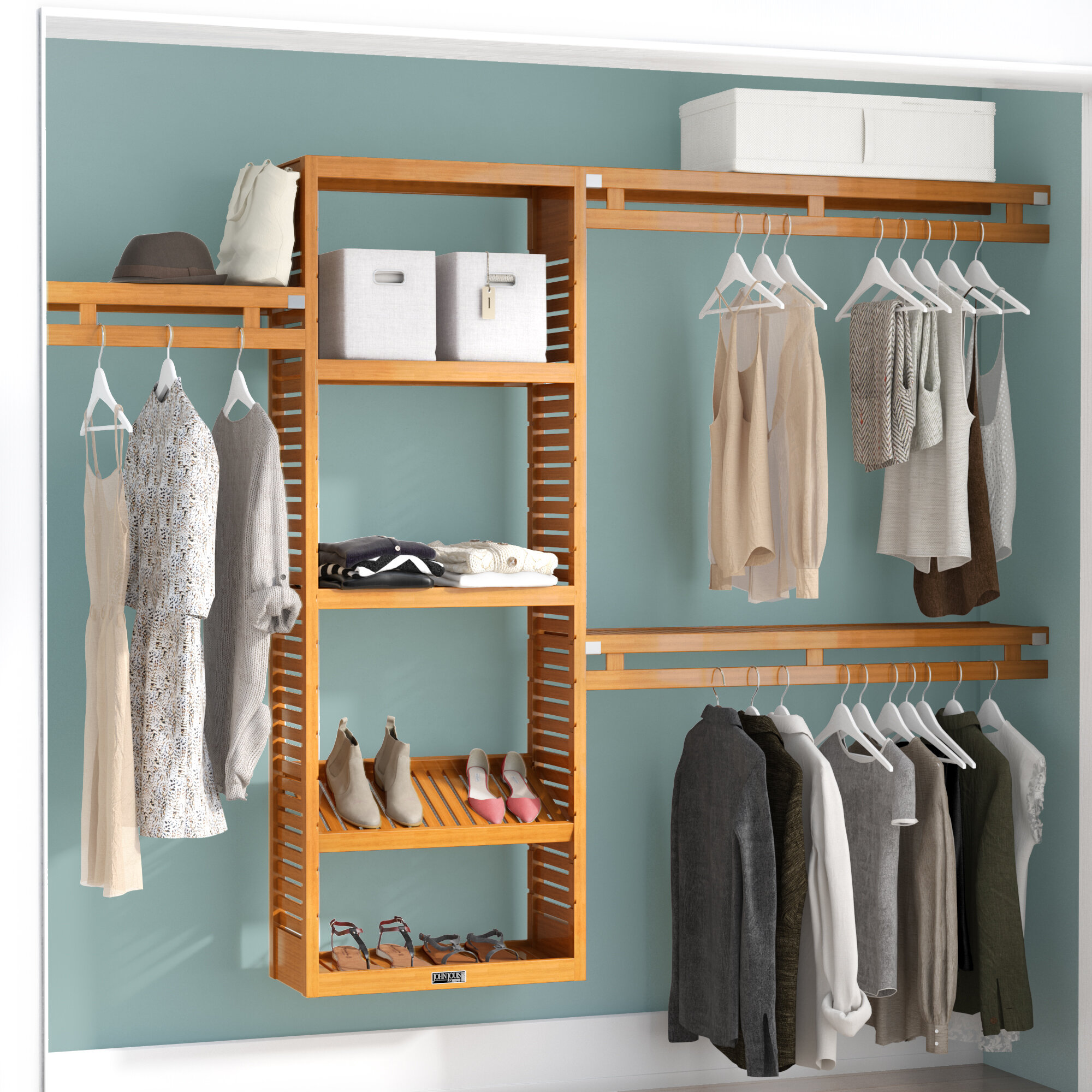 John Louis Home 96 W 120 W Deep Solid Wood Simplicity Closet