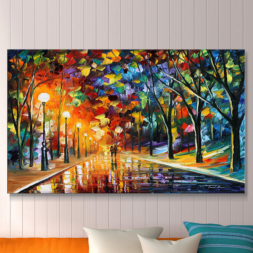 Romantic Night Stretched Canvas Prints Wall Art Framed Homeart leonid afremov