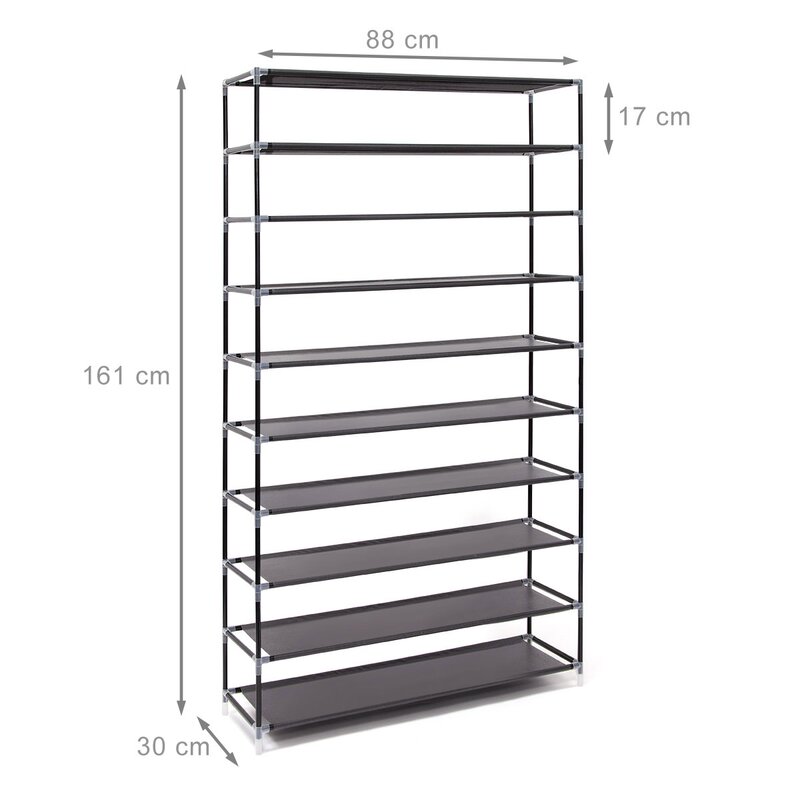 Rebrilliant Berns 9 Compartment Shoe Rack Reviews Wayfair Co Uk