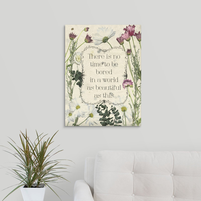 Giclee 'Pressed Floral Quote I' Graphic Art Print