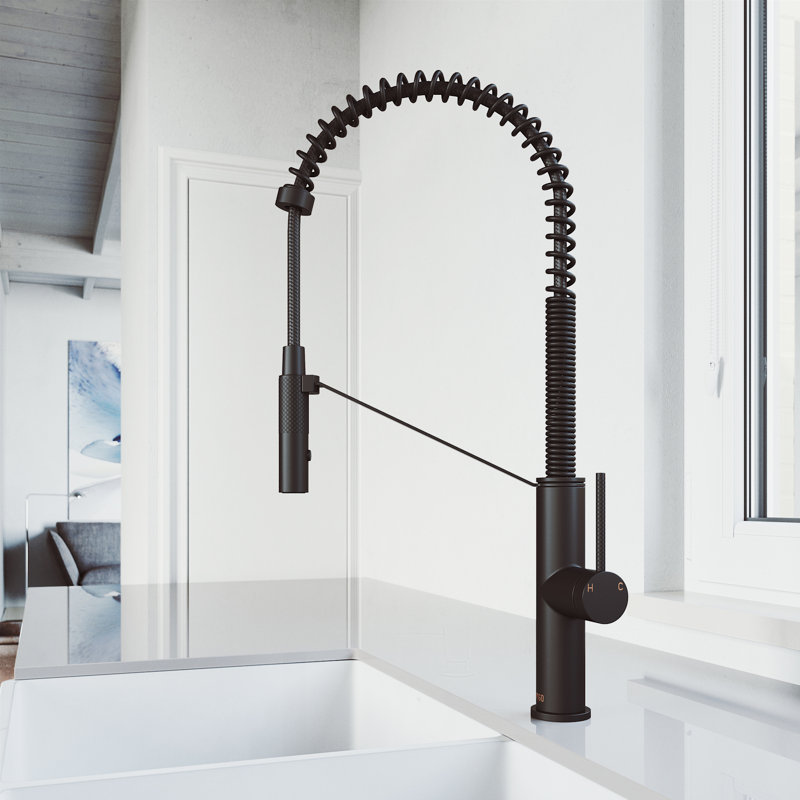 Vigo Livingston Magnetic Pull Down Single Handle Kitchen Faucet