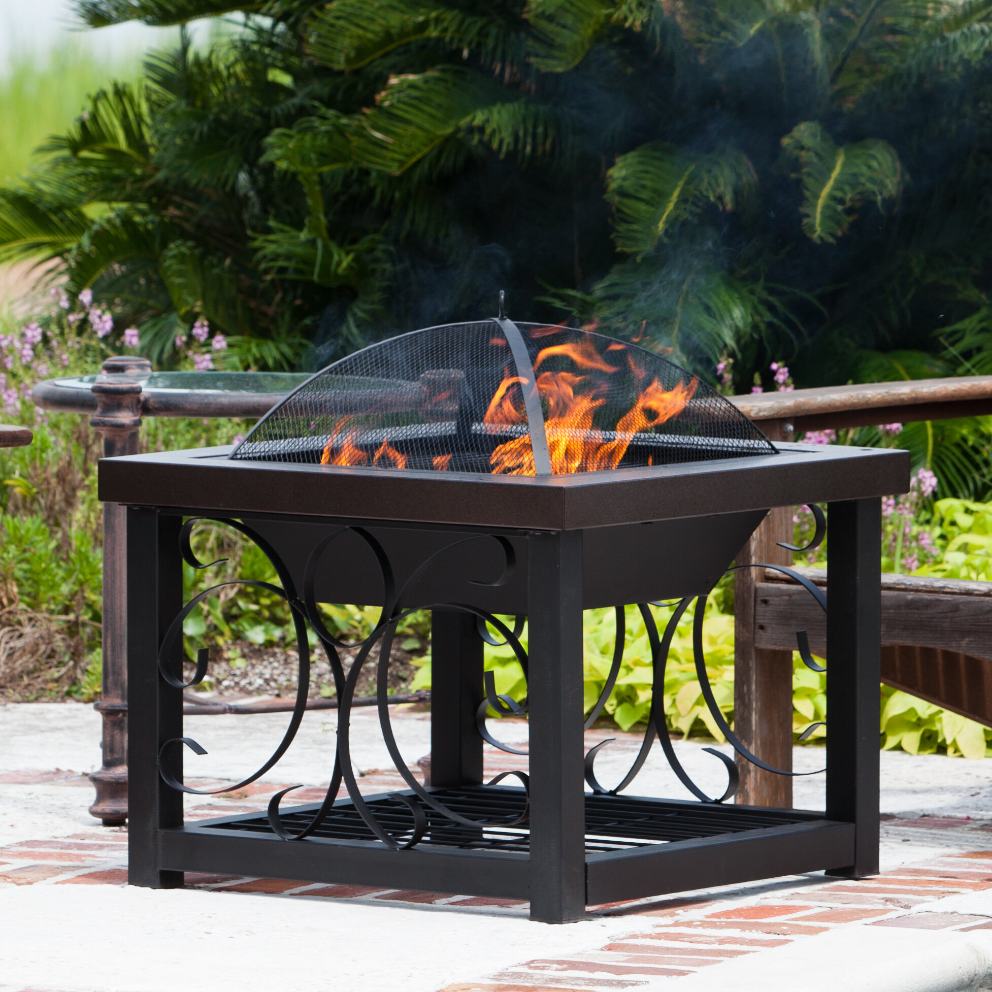 Fire Sense Cocktail Steel Wood Burning Fire Pit Reviews Wayfair