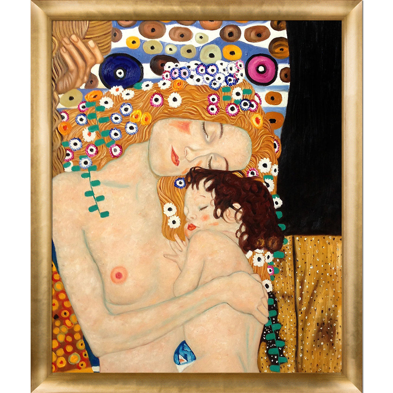 Mother with Children by Gustav Klimt Giclee Fine Art Print Repro on Canvas
