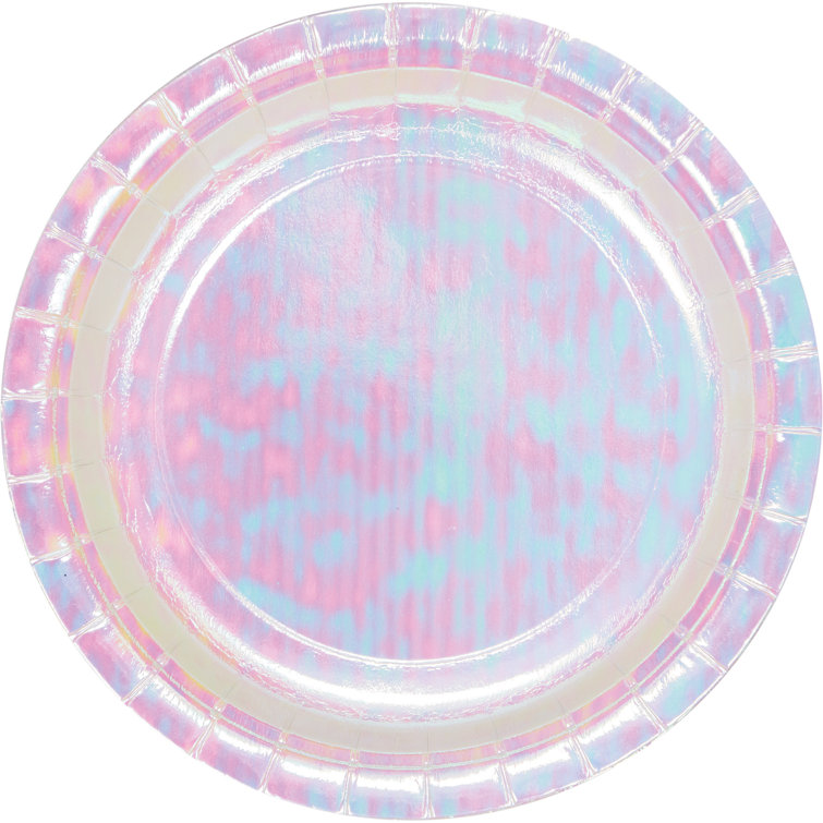 iridescent plate set