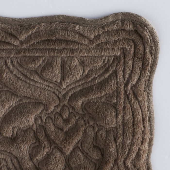 vue signature plush decor charlotte faux fur coverlet collection