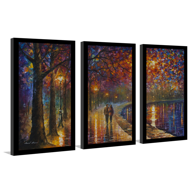 Pictureperfectinternational Spirit By The Lake By Leonid Afremov 3 Piece Framed Painting Print Set Wayfair