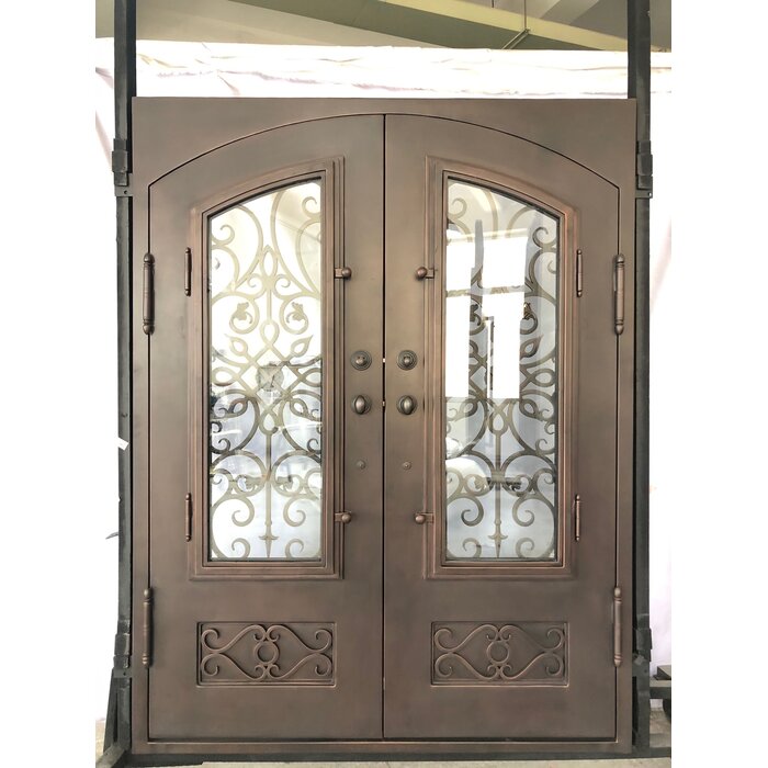 iron prehung front entry door