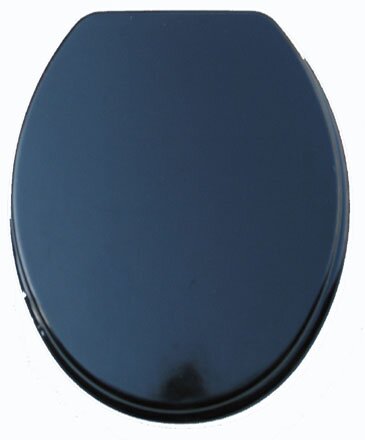 black elongated toilet seat cover