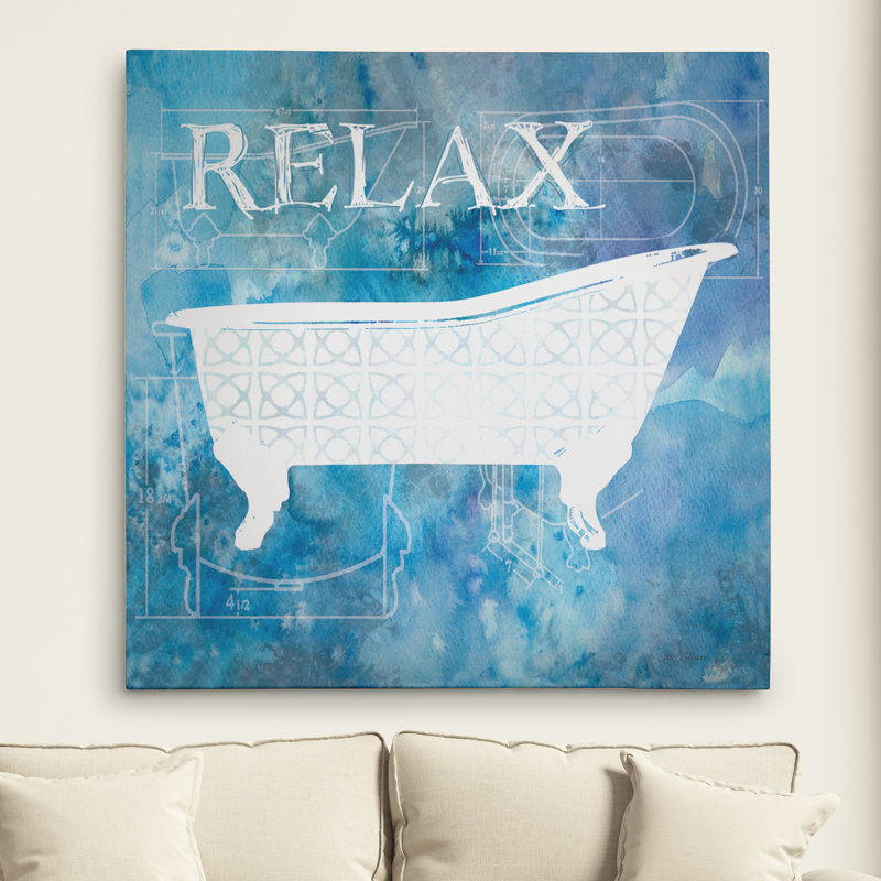 Red Barrel Studio Bath Plans Iii Acrylic Painting Print On