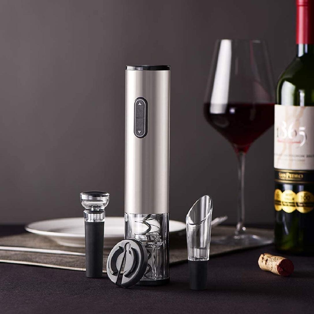 Transparent Red Wine Vacuum Stopper Bottle Opener Cork Pumps Corkscrew Tool 