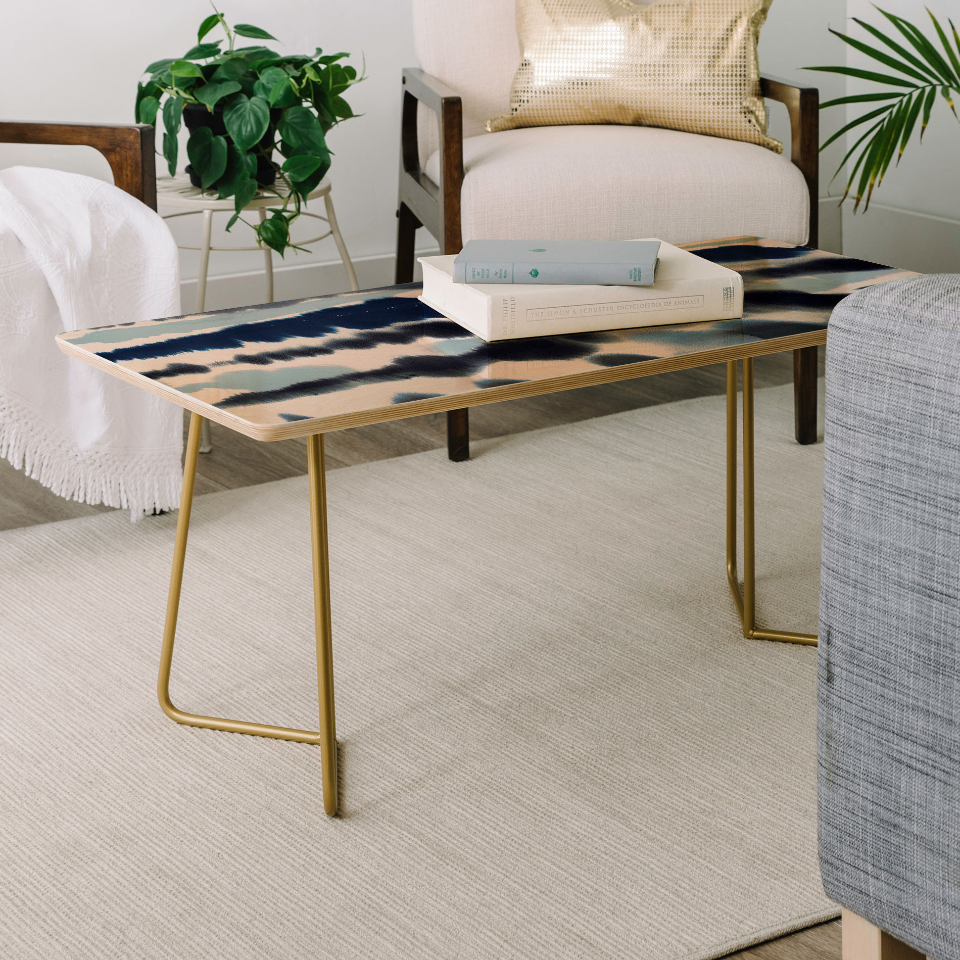 East Urban Home Ninola Soft Relaxing Lines Coffee Table Wayfair
