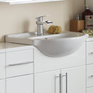 Kartell 85 cm Einbauwaschbecken