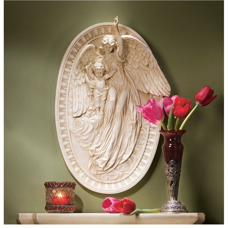 2 Piece Angel of Grace Bas-Relief Wall Décor Set